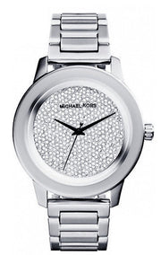 Michael Kors Kinley Diamond Pave Silver Dial Silver Steel Strap Watch for Women - MK5996