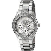 Guess Viva Quartz Silver Dial Silver Steel Strap Watch For Women - W0111l1