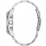 Guess Chronograph Black Dial Silver Steel Strap Watch for Men - W0193G2