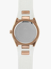 Guess Luna Diamonds White Dial White Rubber Strap Watch for Women - W0653L4