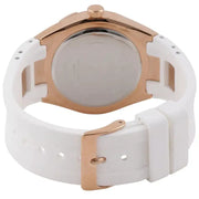 Guess Luna Diamonds White Dial White Rubber Strap Watch for Women - W0653L4
