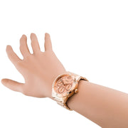 Guess Studio Rose Gold Dial Rose Gold Steel Strap Watch For Women - W0778L3