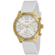 Guess Marina Multifunction White Dial White Rubber Strap Watch for Women - W1025L5