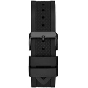 Guess Frontier Crystals Black Dial Black Silicone Strap Watch For Men - W1132G3