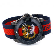 Gucci Dive Tiger Blue and Red Dial Blue Red Blue Nylon Strap Watch For Men - YA136215