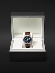 IWC Pilot's Mark XVIII Le Petit Prince Blue Dial Brown Leather Strap Watch for Men - IW327004