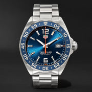 Tag Heuer Formula 1 Quartz Blue Dial Silver Steel Strap Watch for Men - WAZ1010.BA0842