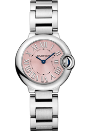 Cartier Ballon Bleu de Cartier Pink Dial Silver Steel Strap Watch for Women - W6920038