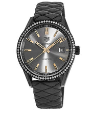 Tag Heuer Carrera Diamonds Anthracite Black Dial Black Leather Strap Watch for Women - WAR1115.FC6392