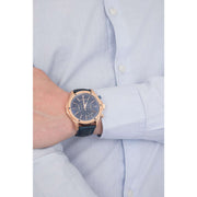 Maserati Circuito Blue Dial Blue Leather Strap Watch For Men - R8871627002