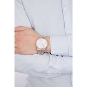 Maserati Tradizione White Dial Two Tone Stainless Steel Strap Watch For Men - R8873625001