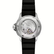Emporio Armani Sea Explorer Automatic Black Dial Black Silicone Strap Watch For Men - AR60078
