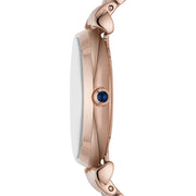 Emporio Armani Gianni T-Bar Quartz Crystals Black Dial Gold Steel Strap Watch For Women - AR11423
