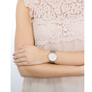 Marc Jacobs Roxy White Dial Cement Brown Leather Strap Watch for Women - MJ1533