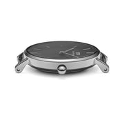 Daniel Wellington Petite Sterling Black Dial Silver Mesh Bracelet Watch For Women - DW00100218