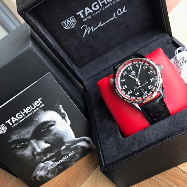 Tag Heuer Carrera Muhammad Ali Black Dial Watch for Men - WAR2A11.FC6337