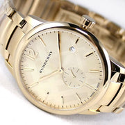 Burberry The Classic Gold Dial Gold Steel Strap Watch for Men - BU10006