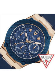Guess Zena Blue Dial Blue Silicone Strap Watch For Women - W1049L2
