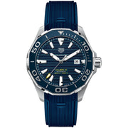 Tag Heuer Aquaracer Calibre 5 Automatic Blue Dial Blue Rubber Strap Watch for Men - WAY201B.FT6150
