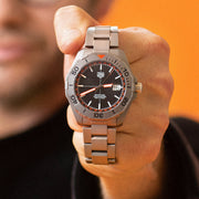 Tag Heuer Aquaracer Bamford Automatic Black Dial Grey Steel Strap Watch for Men - WAY208F.BF0638