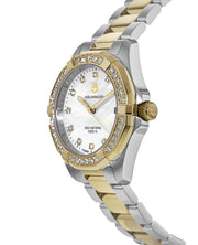 Tag Heuer Aquaracer Diamonds Mother of Pearl Dial Two Tone Steel Strap Watch for Women - WBD1323.BB0320