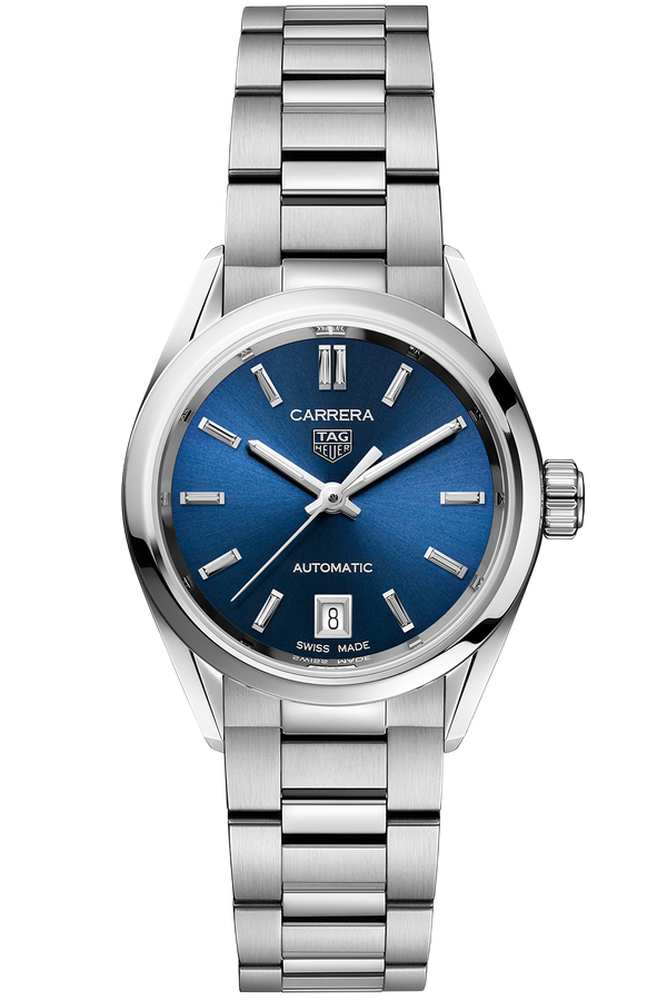 Tag Heuer Carrera Blue Dial Silver Steel Strap Watch for Women - WBN2411.BA0621