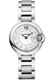 Cartier Ballon Bleu de Cartier Diamonds Silver Dial Silver Steel Strap Watch for Women - WE902073