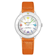 Breitling Superocean Heritage '57 Pastel Paradise White Dial Orange Leather Watch for Women - A10340A11A1X1