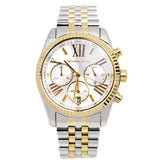 Michael Kors Lexington Chronograph Silver Dial Two Tone Steel Strap Watch for Women - MK5955
