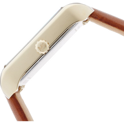 Michael Kors Lake White Dial Brown Leather Strap Watch For Women - MK2584