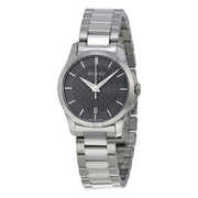 Gucci G Timeless Grey Dial Silver Steel Strap Watch For Women - YA126522