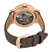 Fossil Boyfriend Automatic Skeleton Grey Dial Grey Leather Strap Watch for Women - ME3089