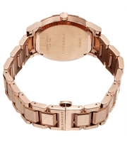 Burberry The City Diamonds Rose Gold Dial Rose Gold Steel Strap Watch for Women - BU9126