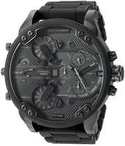 Diesel Mr Daddy 2.0 Chronograph Black Dial Black Steel Strap Watch For Men - DZ7396