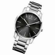 Calvin Klein City Black Dial Silver Steel Strap Watch for Men - K2G21161