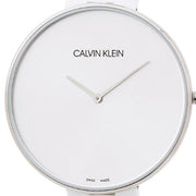 Calvin Klein Full Moon White Dial White Leather Strap Watch for Women - K8Y231L6