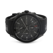 Hugo Boss Velocity Chronograph Black Dial Black Rubber Strap Watch for Men - 1513720