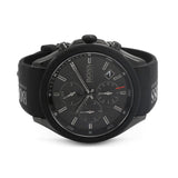 Hugo Boss Velocity Chronograph Black Dial Black Rubber Strap Watch for Men - 1513720