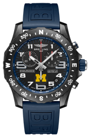 Breitling Endurance Pro University Black Dial Blue Rubber Strap Watch for Men - X823101C1B1S1