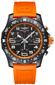 Breitling Endurance Pro Black Dial Orange Rubber Strap Watch for Men - X82310A51B1S1