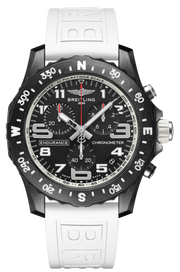 Breitling Endurance Pro Black Dial White Rubber Strap Watch for Men - X82310A71B1S1