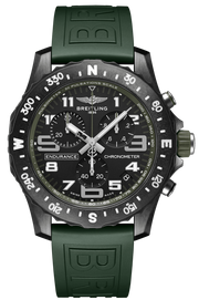 Breitling Endurance Pro Black Dial Green Rubber Strap Watch for Men - X82310D31B1S1