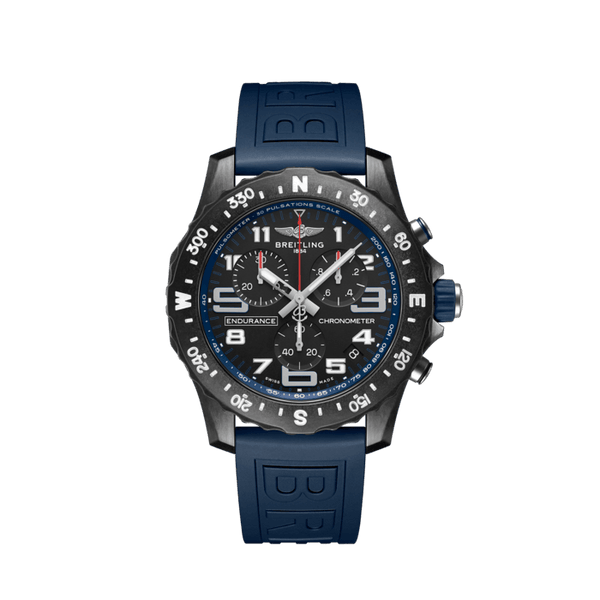 Breitling Endurance Pro Black Dial Blue Rubber Strap Watch for Men - X82310D51B1S1