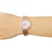 Michael Kors Cinthia Mother of Pearl Rose Gold Dial Rose Gold Steel Strap Watch for Women - MK3643