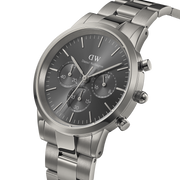 Daniel Wellington Iconic Link Chronograph Grey Dial Grey Steel Strap Watch for Men - DW00100643