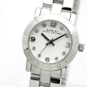 Marc Jacobs Mini Amy White Dial Silver Steel Strap Watch for Women - MBM3055