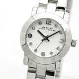 Marc Jacobs Mini Amy White Dial Silver Steel Strap Watch for Women - MBM3055