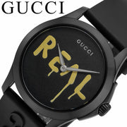Gucci G Timeless Ghost Black Dial Black Rubber Strap Unisex Watch - YA1264017