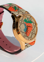 Gucci G Timeless Brown Dial Brown Leather Strap Watch For Women - YA1264133