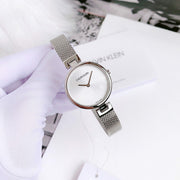 Calvin Klein Authentic Silver Dial Silver Mesh Bracelet Watch for Women - K8G23126